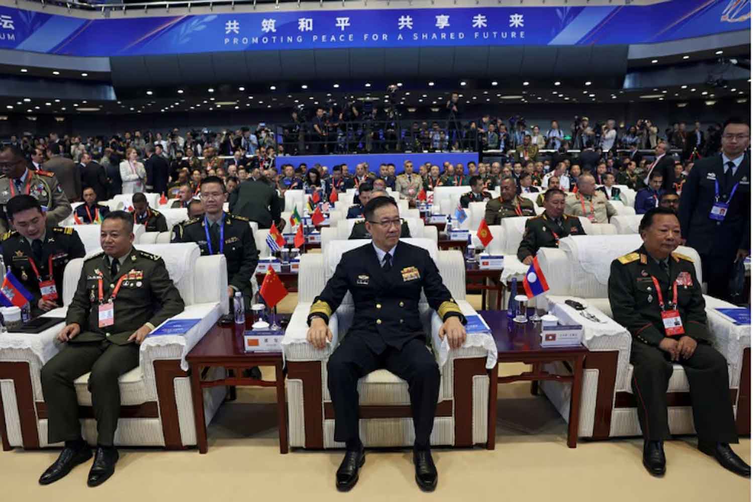 Chinese-Defence-Minister-Dong-Jun-and-other-military-leaders-attend-Beijing-Xiangshan-Forum-in-Beijing China and Russia strongly criticized the US in the Beijing Security Forum