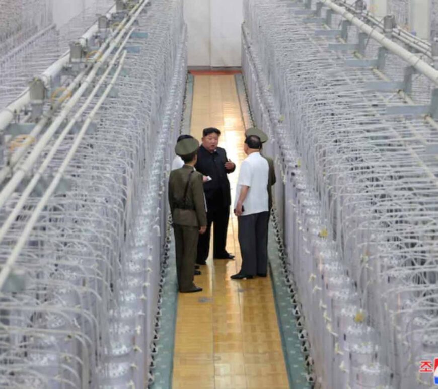 North Korea has released photos of its uranium enrichment center for the first time