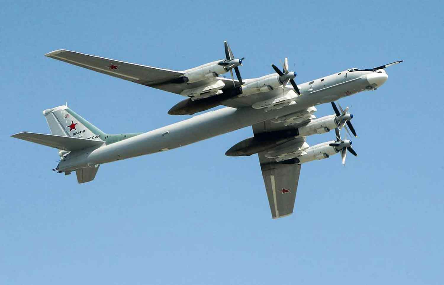 Tu-95MS-strategic-bomber Russian Tu-95MS strategic missile-carrying bomber