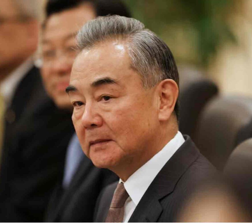 China's Foreign Minister Wang Yi looks on as he meets with U.S. Secretary of State Antony J. Blinken in New York