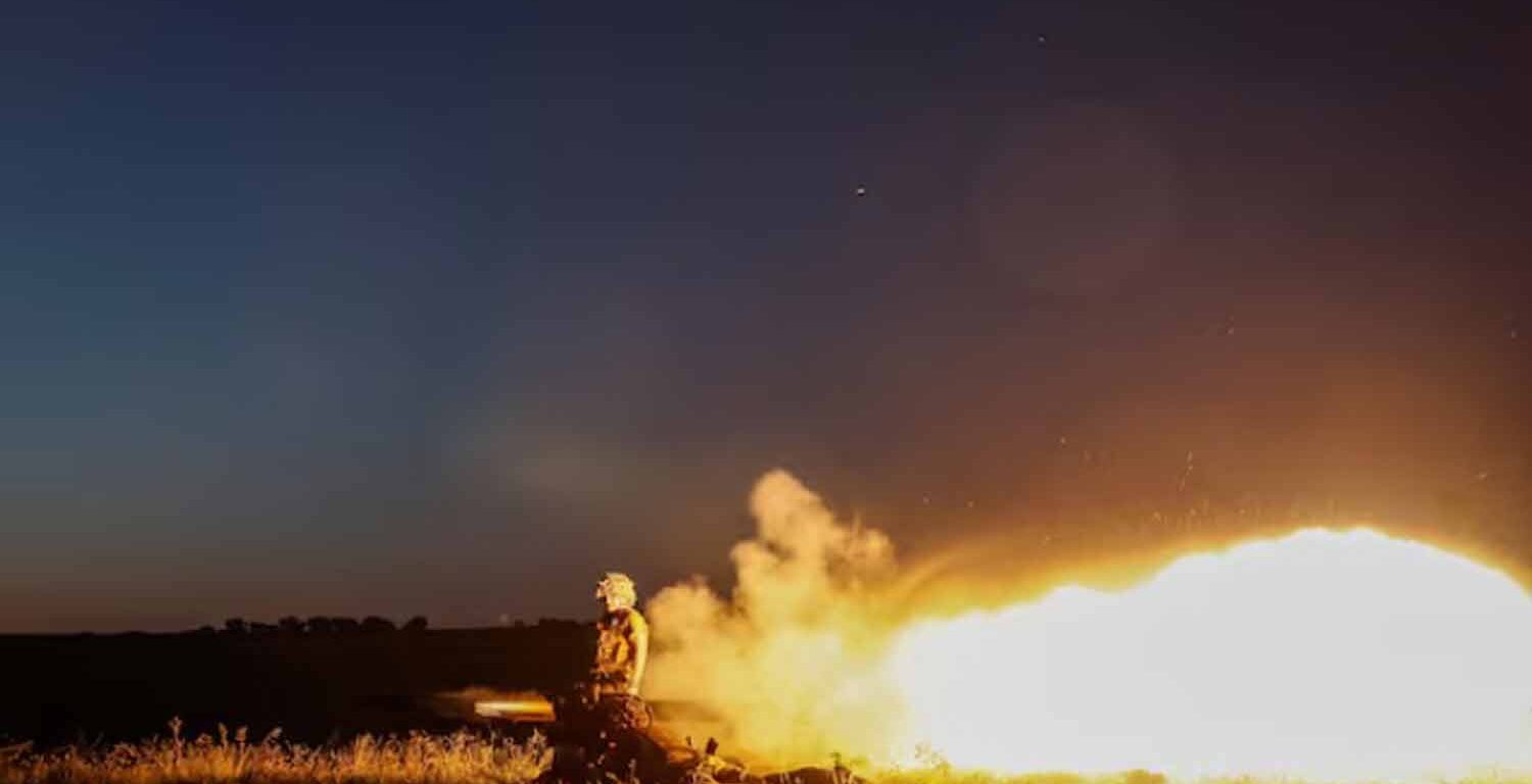 Ukrainian service members of the 33rd Separate Mechanised Brigade fire an anti-tank guided missile weapon system MILAN as they attend a military drill near a frontline, amid Russia's attack on Ukraine, in Donetsk region, Ukraine.