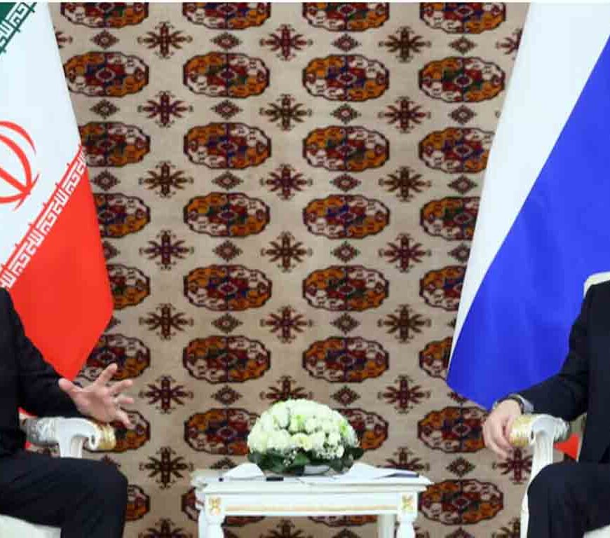 Russian President Vladimir Putin meets Iranian counterpart Masoud Pezeshkian on the sidelines of a cultural forum dedicated to the 300th anniversary of the birth of the Turkmen poet and philosopher Magtymguly Fragi, in Ashgabat, Turkmenistan.