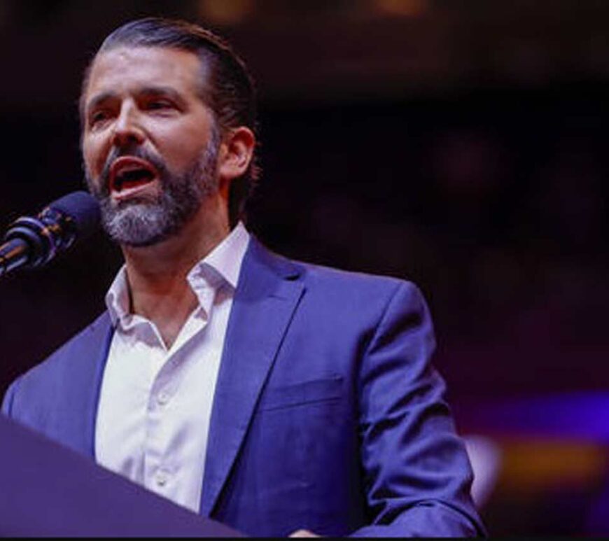 Donald Trump Jr. speaks during a campaign rally at Madison Square Garden