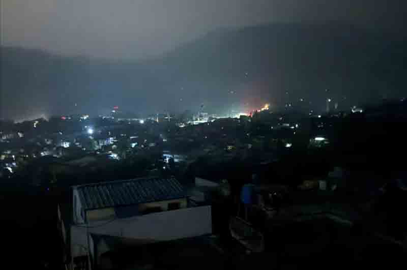 Muzaffarabad-blackout City view during the blackout, after India's strikes in Muzaffarabad, in Pakistan-administrated Kashmir.